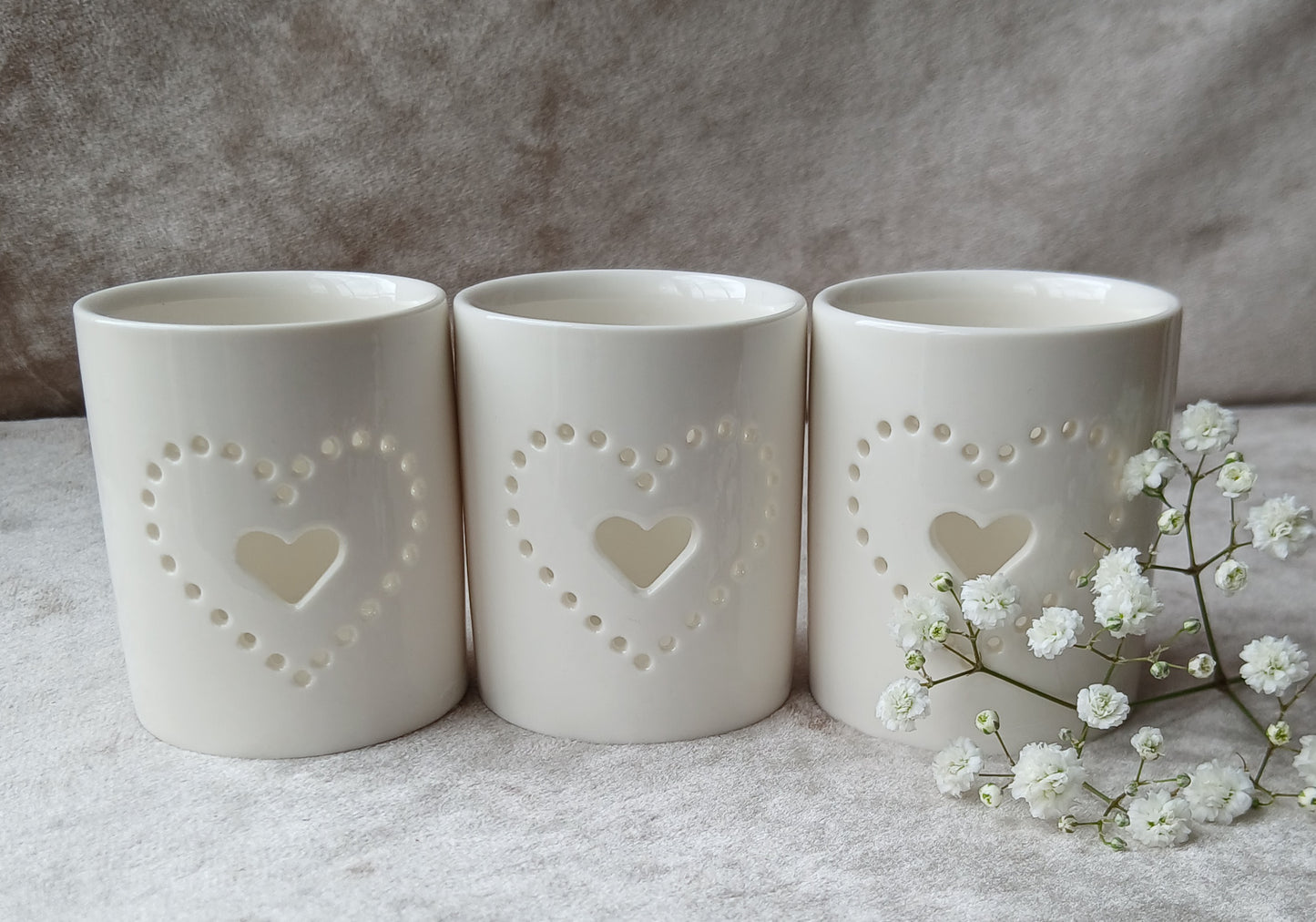 Dotted Heart Tealight Holder