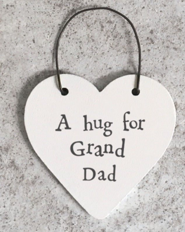 Free Delivery! Little Heart Tag - A hug for Grand Dad