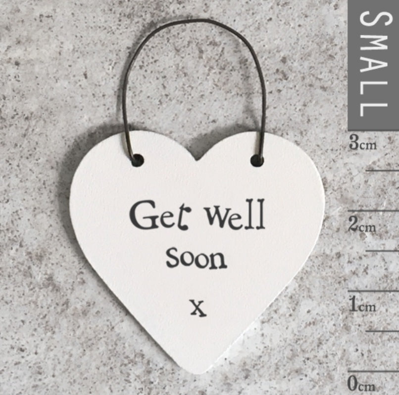 Free Delivery! Little Heart Tag - Get Well Soon