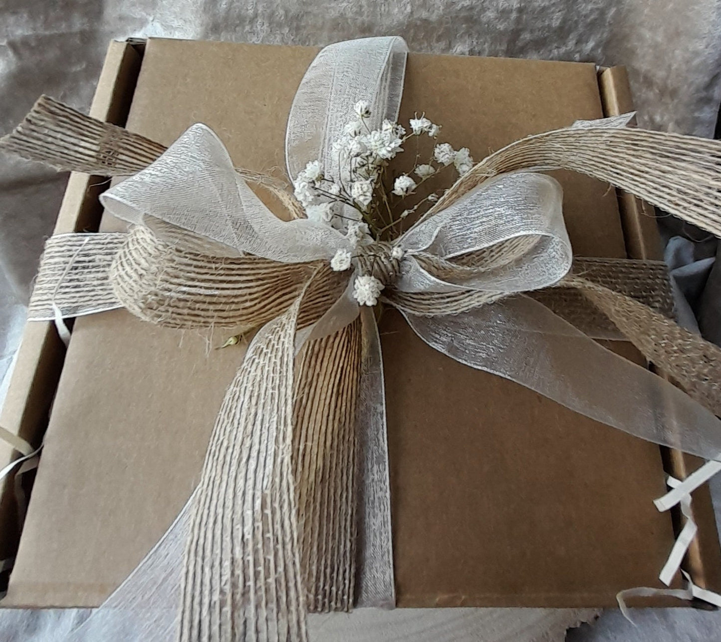 Free Delivery! Brown Crackle Glass Tealight Holder Gift Box