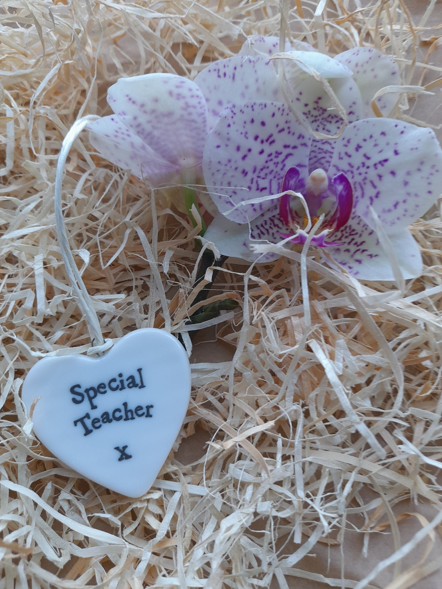 Special Teacher Ceramic Heart