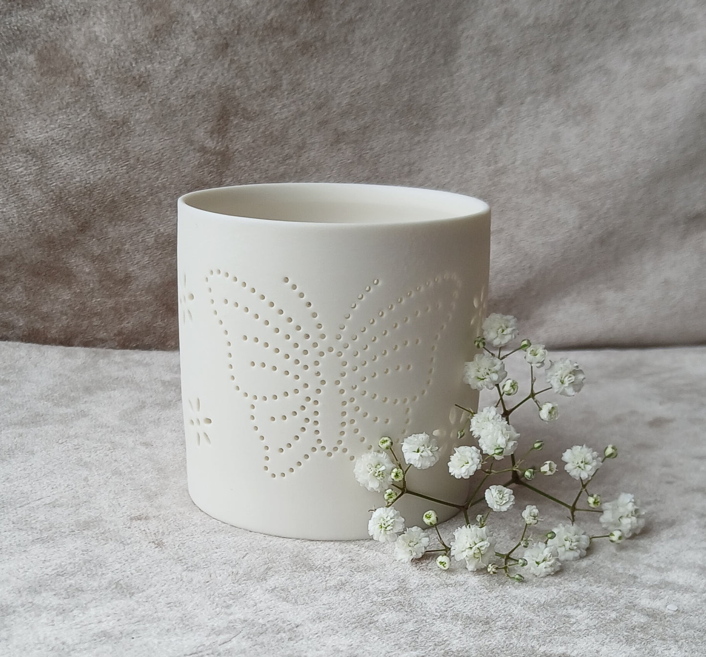 Ceramic Butterfly Tealight Holder Gift Set