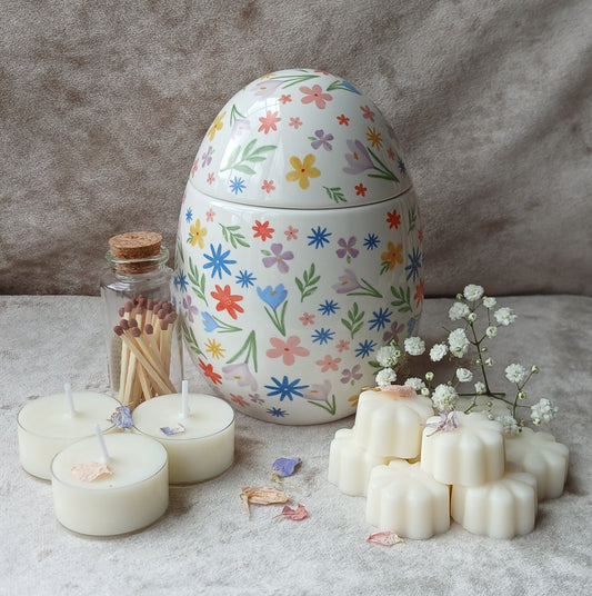 Free Delivery! Pretty Floral Egg - Gift Box