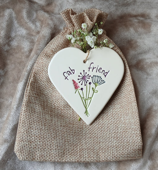 Fab Friend - Ceramic Handmade Heart