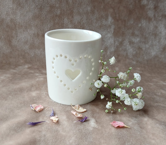 Dotted Heart Tealight Holder