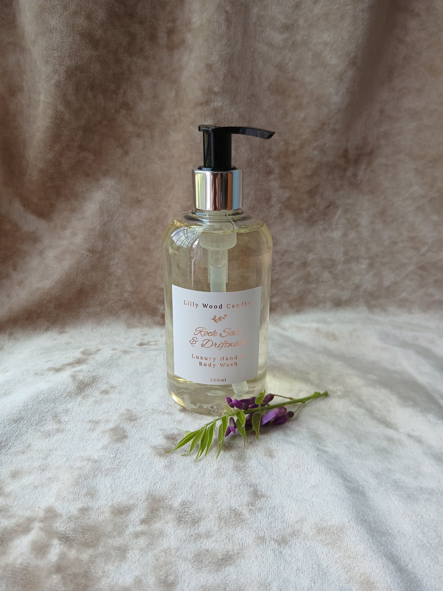 Individual Bottles of Rock Salt & Driftwood Luxury Hand & Body Lotion or Hand & Body Wash