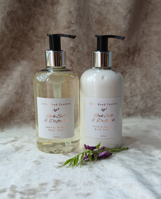 Rock Salt & Driftwood Luxury Hand & Body Lotion And Hand & Body Wash - Gift Set