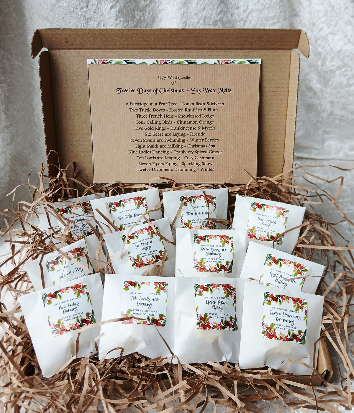 Order Now for Christmas - 12 Days of Christmas - Soy Wax Melts