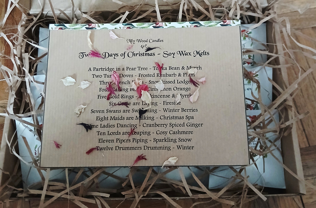 Order Now for Christmas - 12 Days of Christmas - Soy Wax Melts