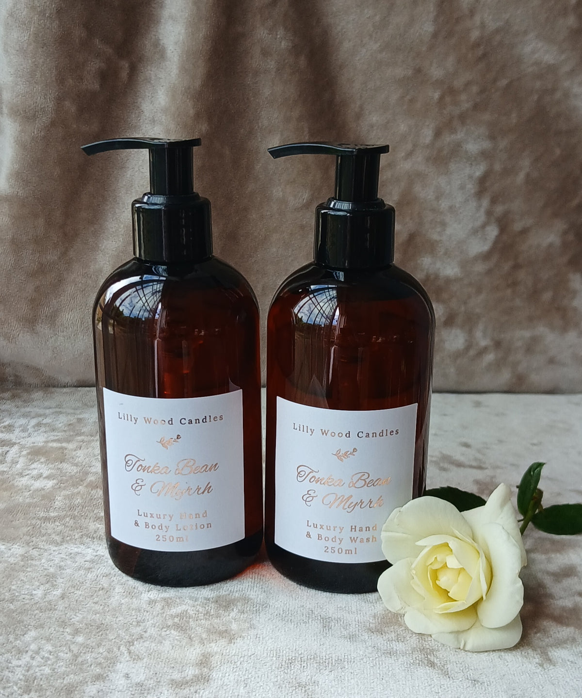 Tonka Bean & Myrrh Luxury Hand & Body Lotion And Hand & Body Wash - Gift Set
