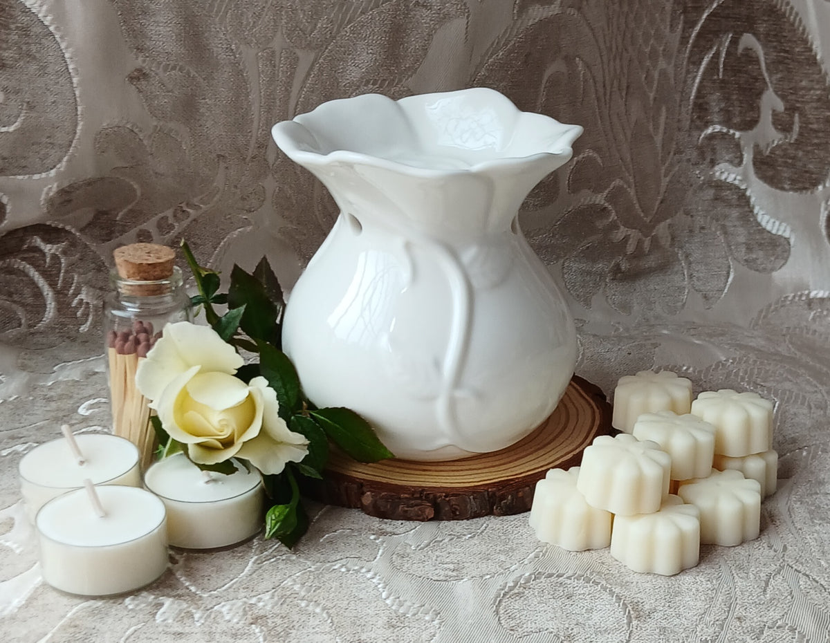 Elegant Rose Wax Melt Burner - Gift Box