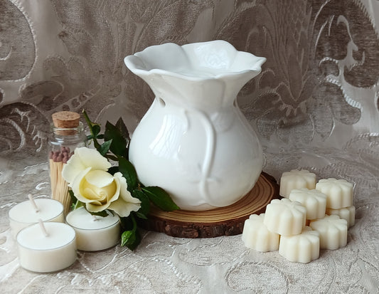 Elegant Rose Wax Melt Burner - Gift Box