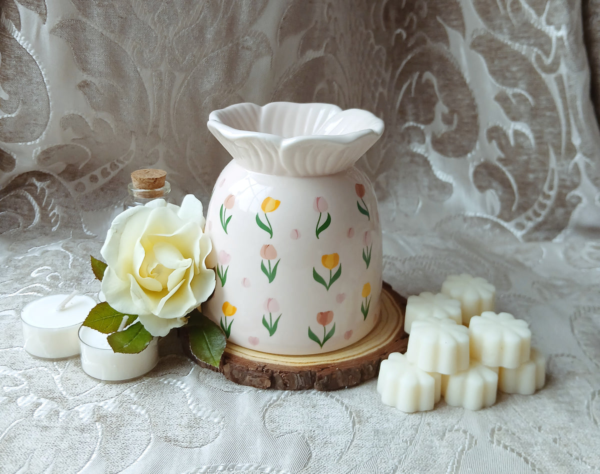 Pink with Pastel Flowers Wax Melt - Gift Box