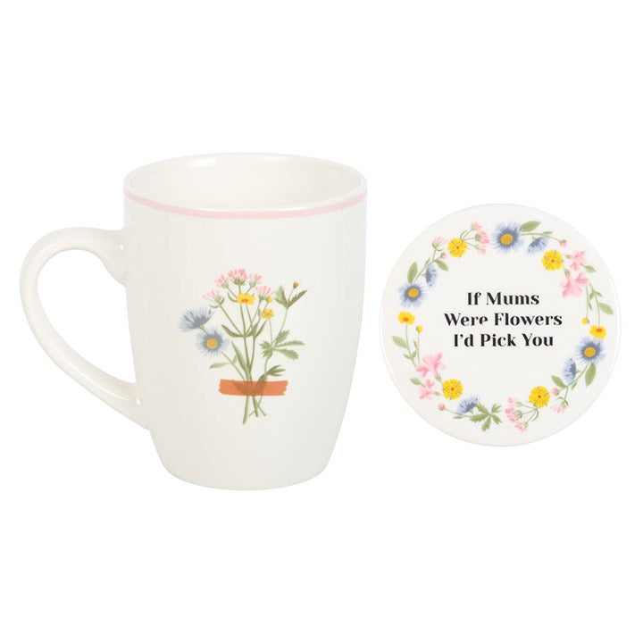 If Mums Were Flowers Floral Mug & Coaster Set