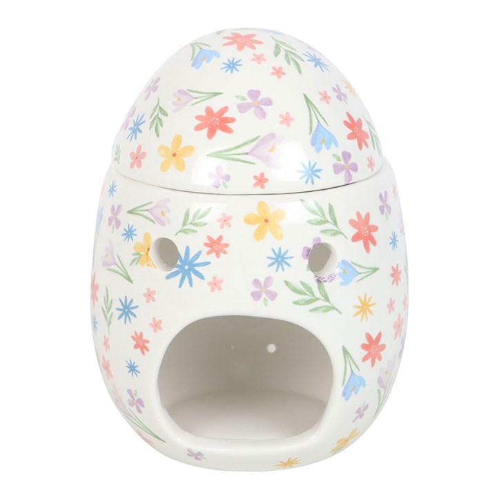 Spring Floral Print Egg Oil Burner and Wax Warmer