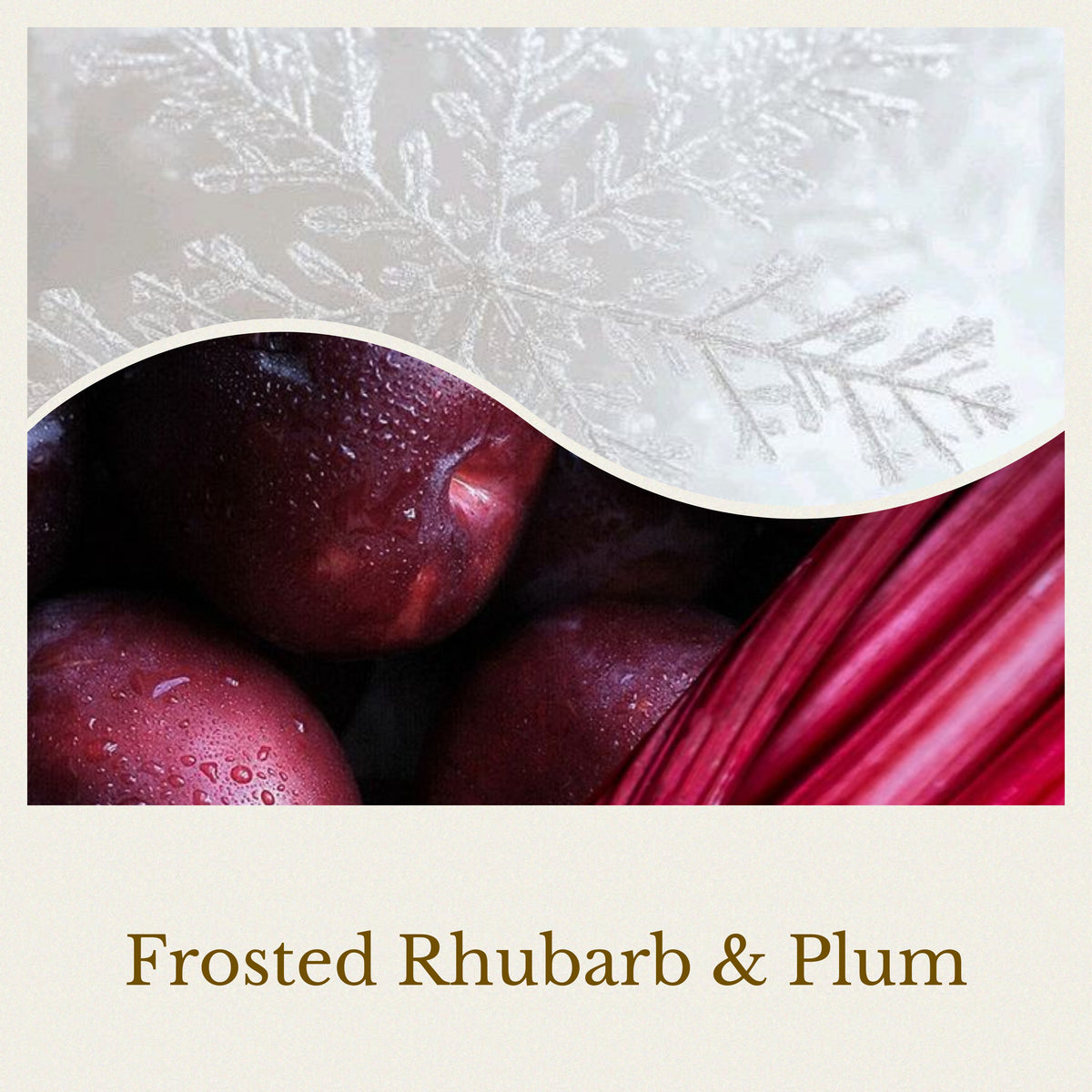 Order Now for Christmas - Frosted Rhubarb & Plum - Soy Wax Candle