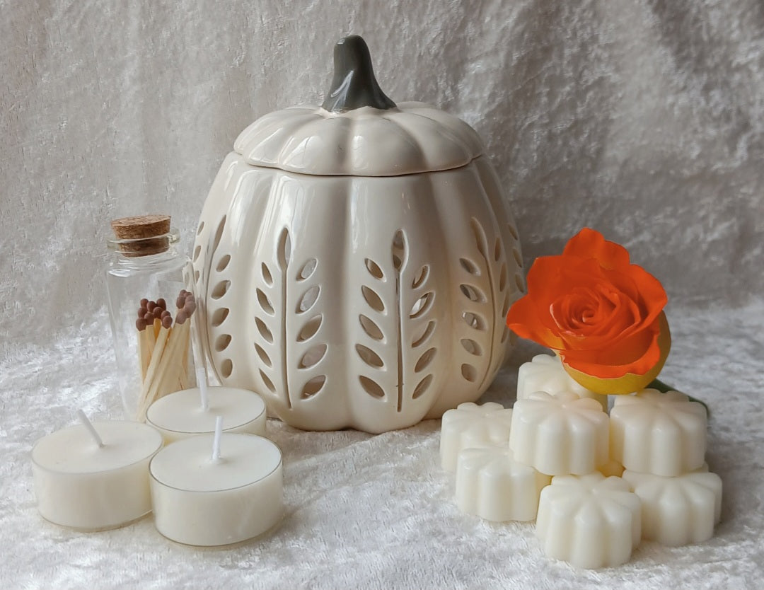 Cream Pumpkin Wax Melt Burner - Gift Box