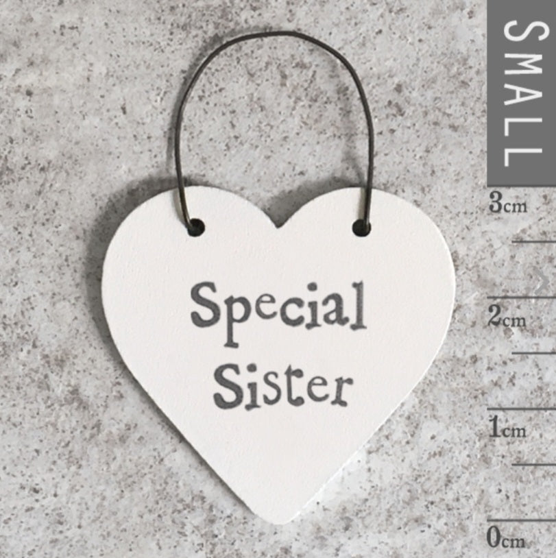 Free Delivery! Little Heart Tag - Special Sister