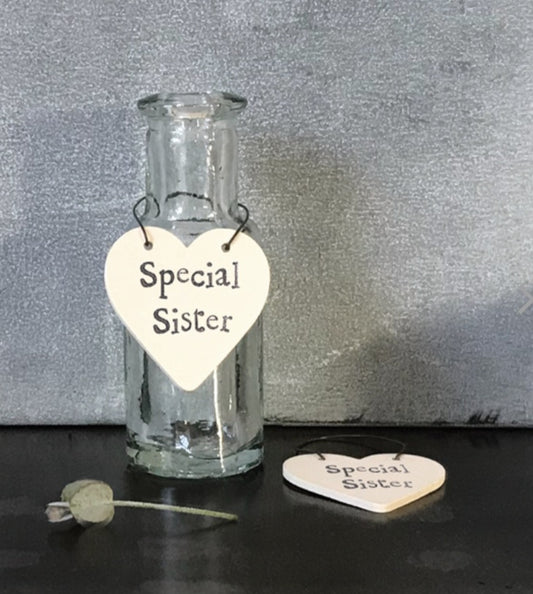Free Delivery! Little Heart Tag - Special Sister