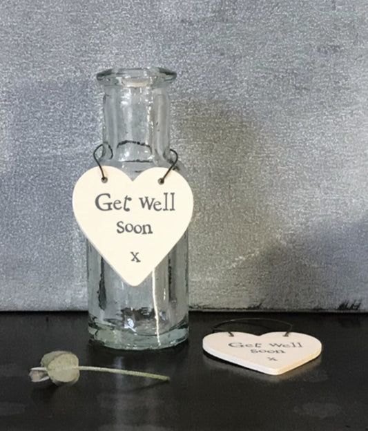 Free Delivery! Little Heart Tag - Get Well Soon