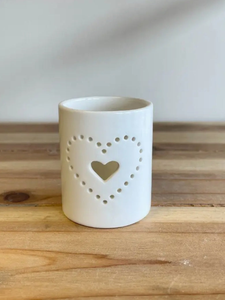 Dotted Heart Tealight Holder