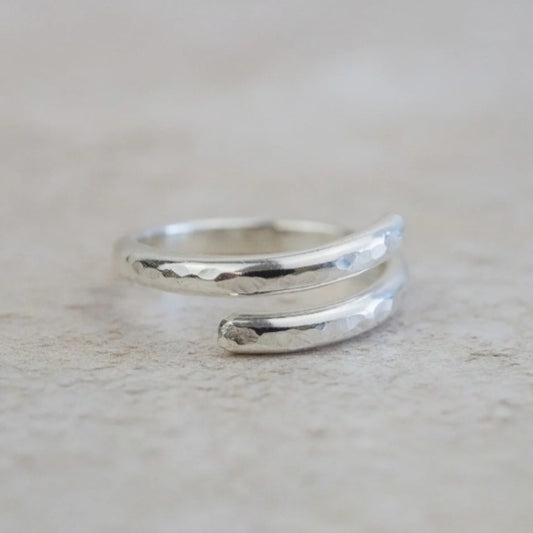 Sterling Silver Hammered Thumb Ring