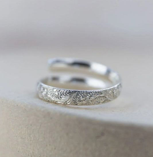 Sterling Silver Lace Thumb Ring