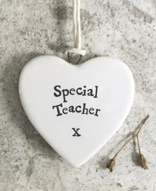 Special Teacher Ceramic Heart