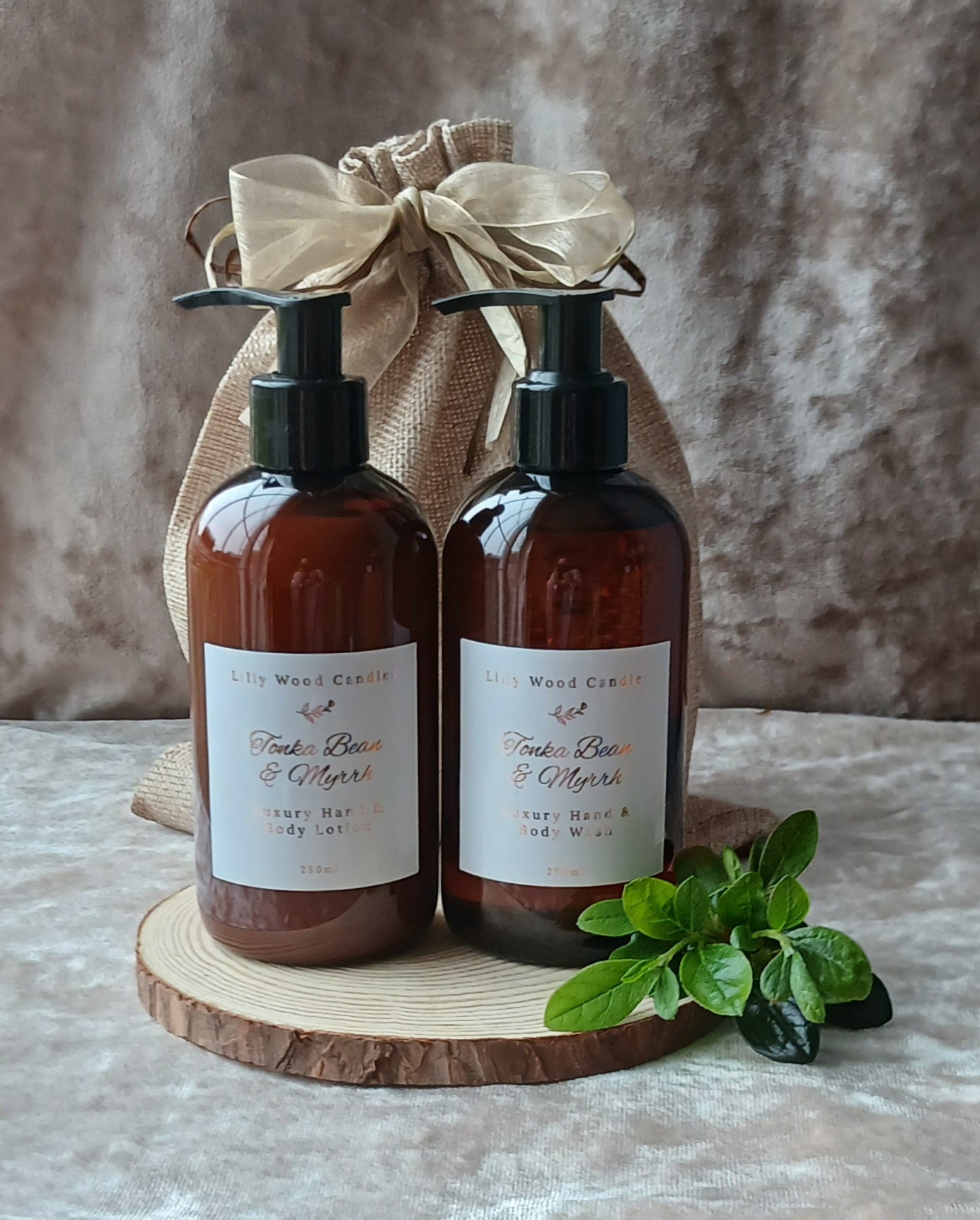 Tonka Bean & Myrrh Luxury Hand & Body Lotion And Hand & Body Wash - Gift Set