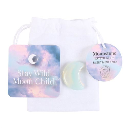 Stay Wild Opalite Crystal Moon in a Bag